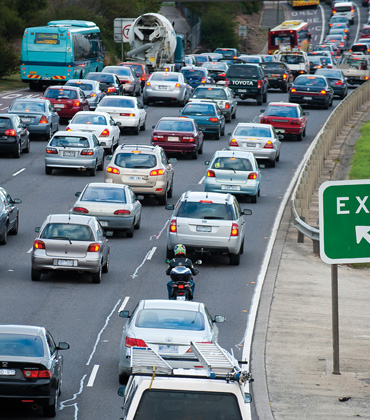 Traffic with bike and Bus